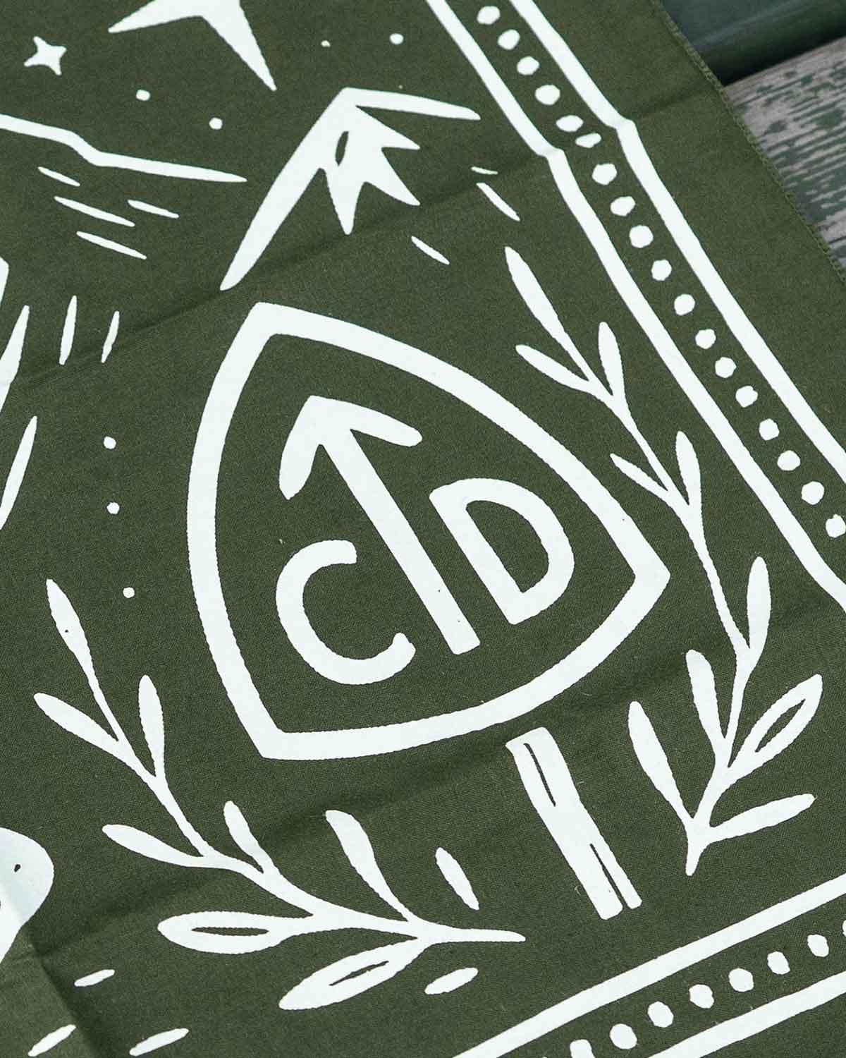 CDT Dark Sky Bandana ディテール画像|コットン生地の質感とプリント