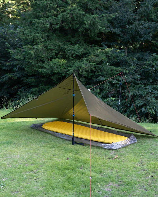 Equinox Globe Skimmer Ultralite Tarp 6×8 Olive Green|設営イメージ
