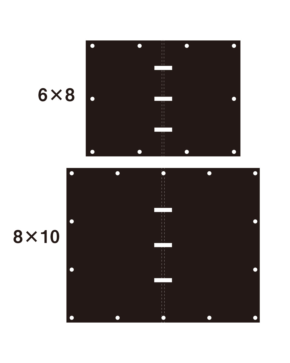 Equinox Globe Skimmer UL Tarp|6×8 / 8×10のグロメット配置