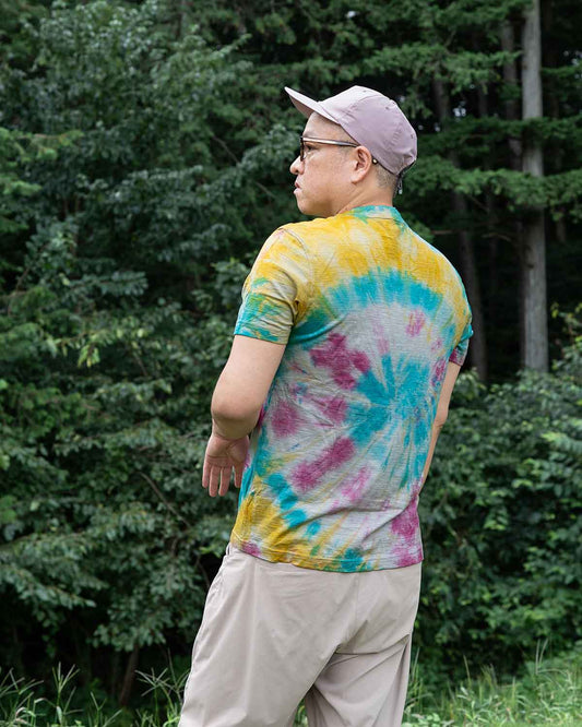 Spuds Adventure Gear Merino Wool Spud Shirt|タイダイ メリノウールTシャツ|着用イメージ|背面
