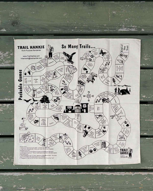 Trail Hankie So Many Trails Game Bandana 製品画像 Natural アウトドア用ゲームバンダナ アウトドアアクセサリー