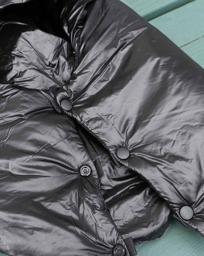 Enlightened Equipment Torrid Hood｜フロントスナップ部分のディテール
