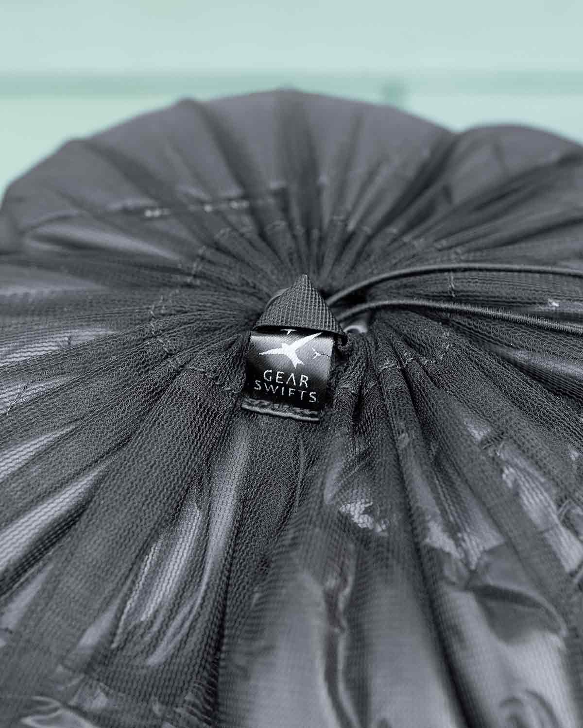 Gear Swifts Head Bug Net / Stuff Sack｜ロゴ部分のディテール