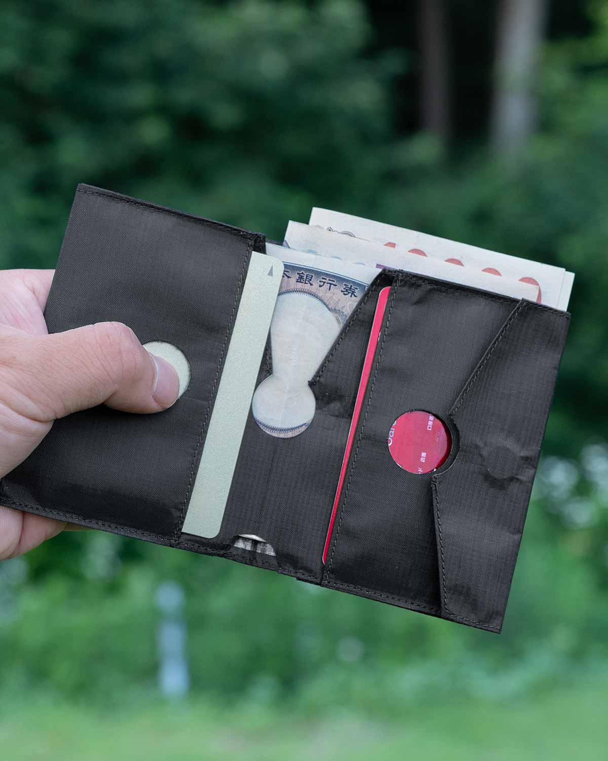 Gear Swifts Minimalist SwiftWallet with Coin｜収納イメージ（Black）