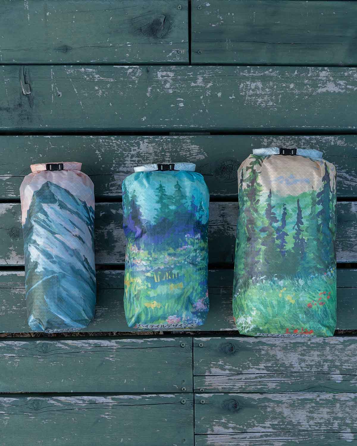 High Tail Designs TX50 Stuff Sacks｜Hannah Beimborn｜高さ・幅のサイズ比較（S M L）