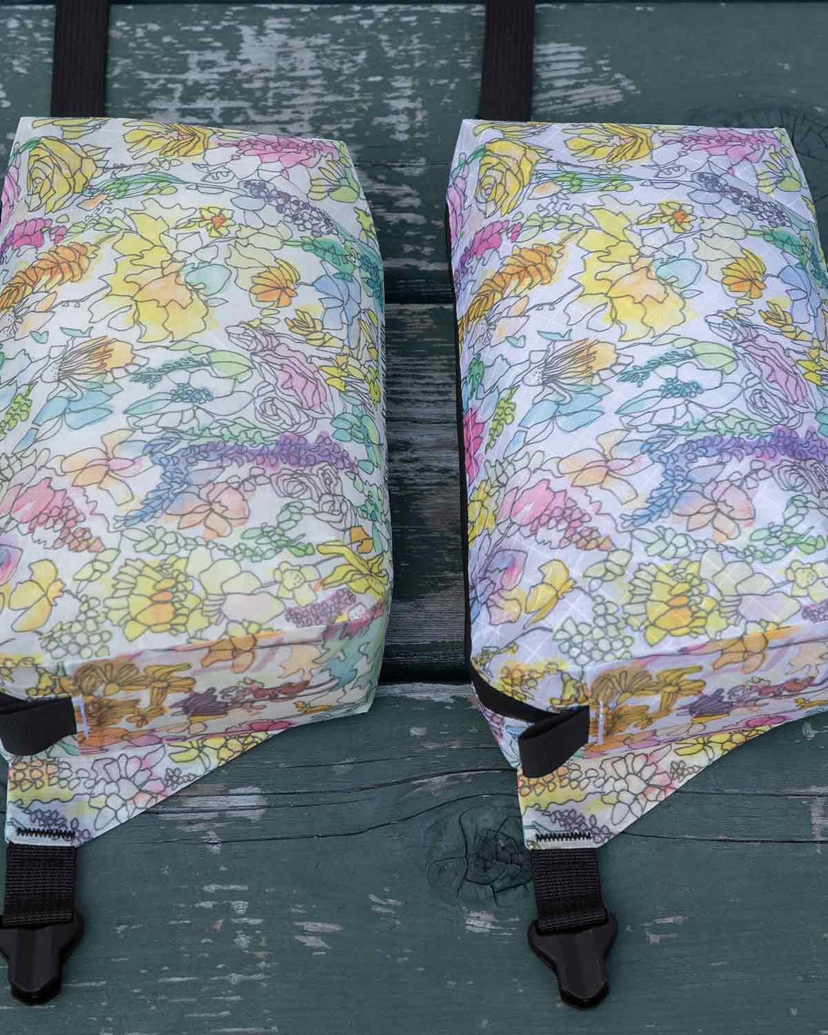 High Tail Designs Ultralight Fanny Pack｜Hannah Beimborn Wildflowers｜DCFとTX95の素材感・色味比較