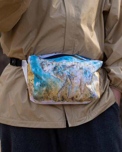 High Tail Designs Ultralight Fanny Pack v1.5｜Andrew Marshall Coyote｜着用イメージ（TX95モデル）