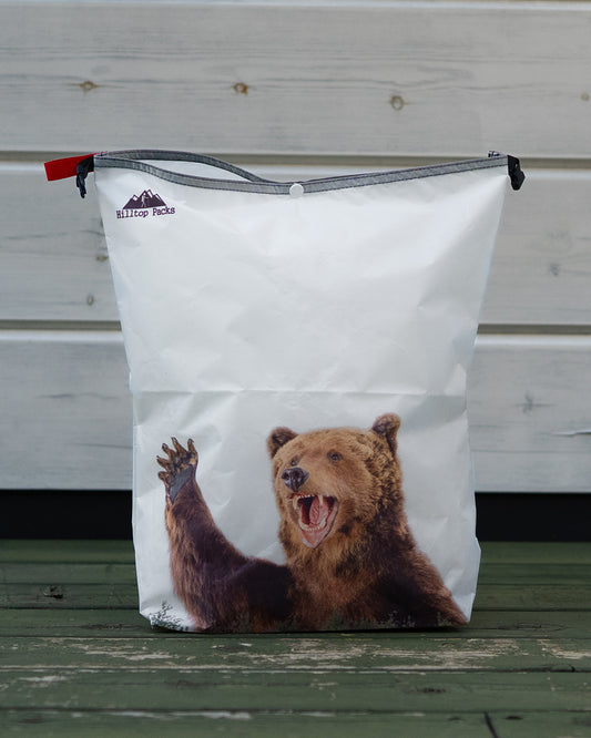 Hilltop Packs フードバッグ Fun Print Yo Bear Large｜製品画像 熊プリントデザイン 大容量防水バッグ