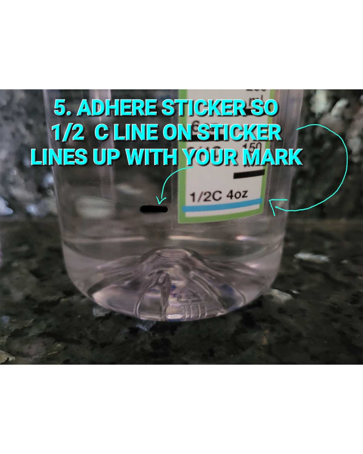 HYKLYF Bottle Genius セットアップ方法（ステッカー貼り付け手順 3）