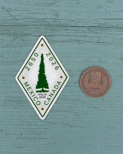 HYKLYF Trail Culture Sticker｜サイズ比較（Mexico to Canada）