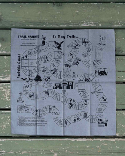 Trail Hankie So Many Trails Game Bandana 製品画像 Light Gray アウトドア用ゲームバンダナ アウトドアアクセサリー