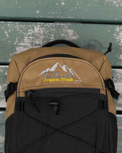 ULA Equipment Dragonfly｜X-Pac VX21 Coyote Brown モデル ロゴ・素材ディテール（製品画像）