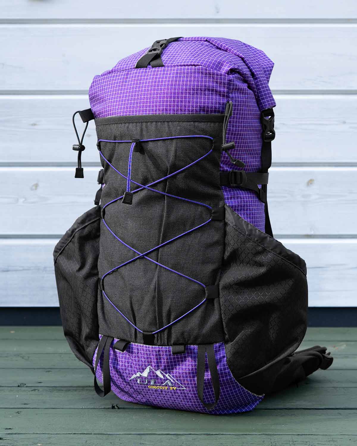 ULA Equipment Front Shock Cord Acid Purple｜取り付けイメージ