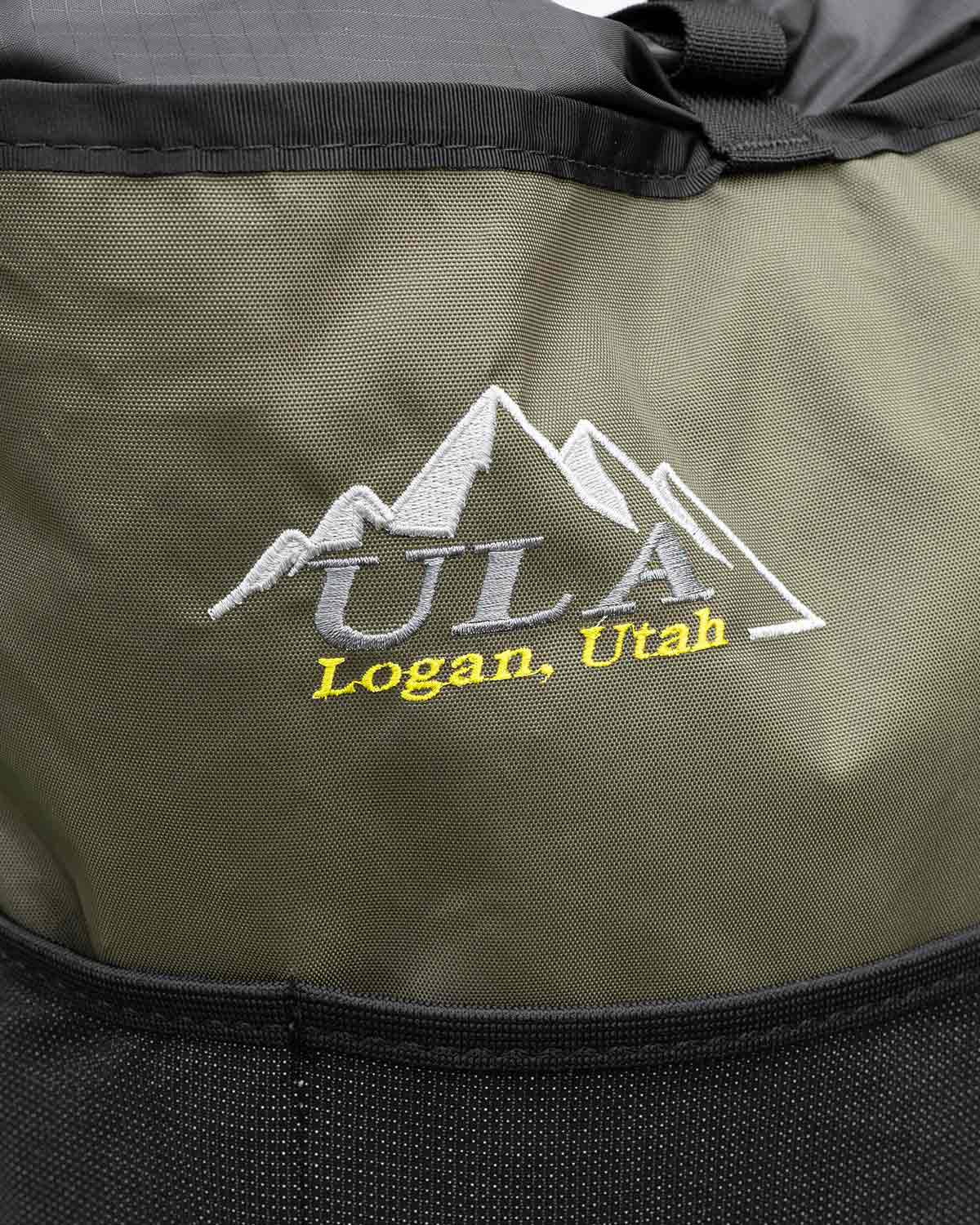 ULA Equipment Packrat Ecopak Ranger Green｜刺繍ロゴのディテール