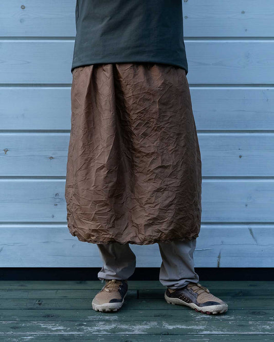 ULA Equipment Rain Kilt｜着用イメージ（Brown）