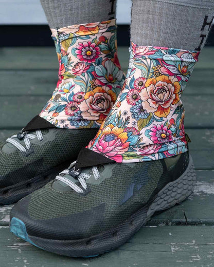 Ultra Gam アンクルゲイター｜Exotic Flowers 柄 着用イメージ