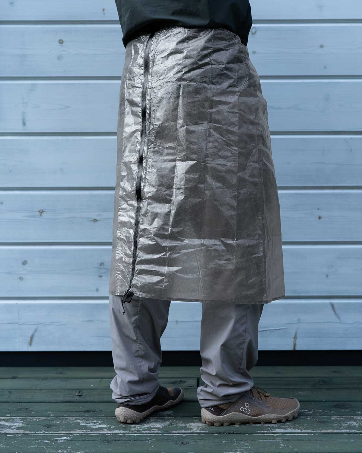 Zpacks DCF Rain Kilt 着用画像（後ろ斜め詳細）｜超軽量DCF製レインスカート