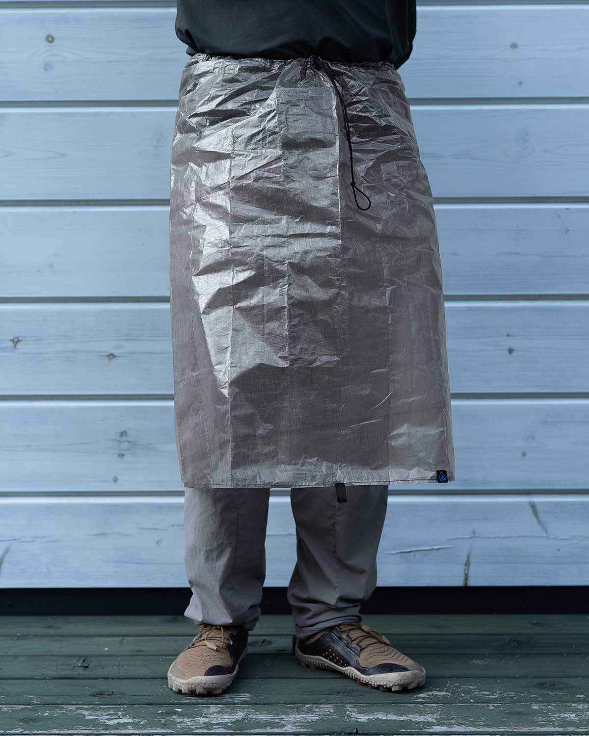 Zpacks DCF Rain Kilt 前からの着用画像（詳細）｜超軽量DCF製レインスカート